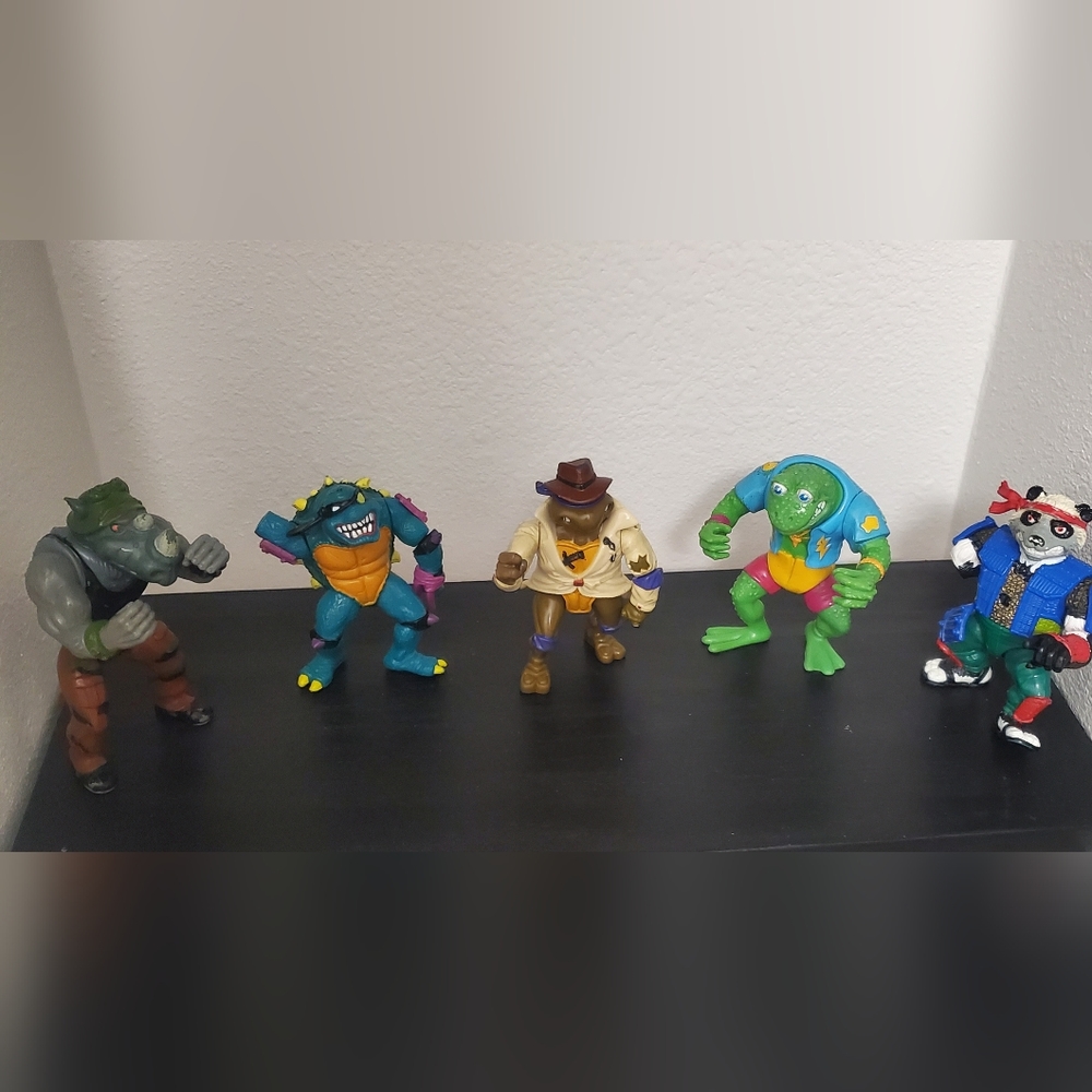 OG Vtg Ninja Turtles Lot of 6 TMNT 80s Action Figures